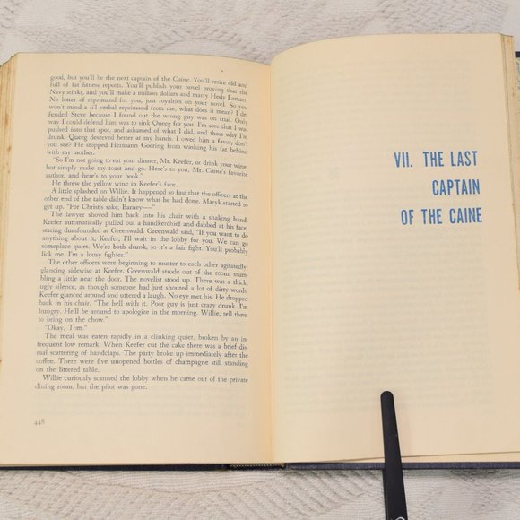 The Cane Mutiny Herman Wouk World War II Novel Hardcover Book Very Good 1951 - Picture 12 of 14